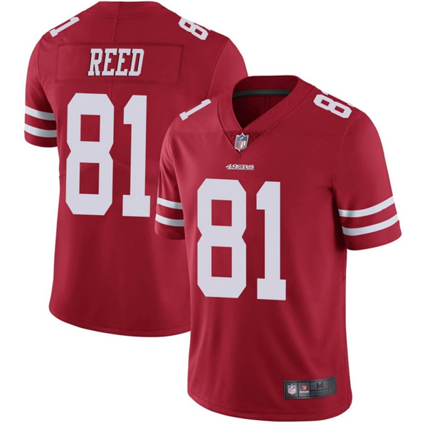 Men's San Francisco 49ers #81 Jordan Reed Red Vapor Untouchable Limited Stitched NFL Jersey